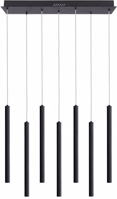 Netlighting Valdes Bar Pendant Ceiling Light in Black with 7xLED – 1