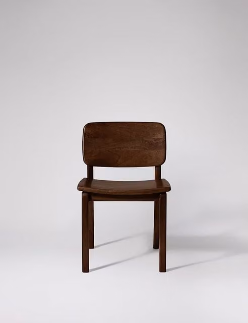 Swoon Iven Modern Mango Wood Dining Chair in Dark Brown