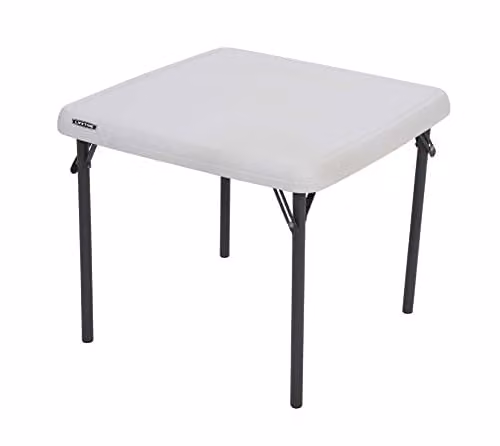 LIFETIME Childrens Square Folding Table, Almond, W/D/H: 61.2 x 61.2 x 53.5 cm – 1