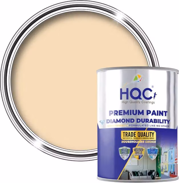 HQC Water Based Wood Paint in Beige, 2.5 l