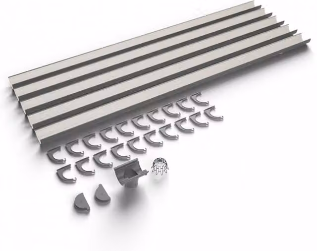 Galeco Grey PVC Half Round Gutter Kit, 150mm