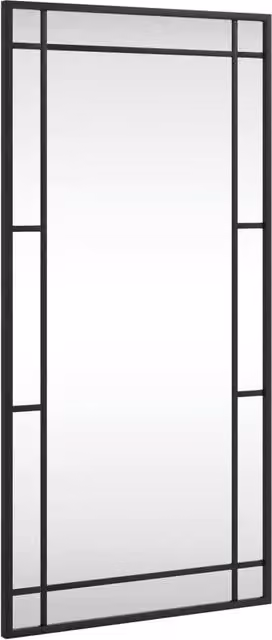 Berkfield Home Minimalist Rectangular Wall Mirror in Black, W: 40 cm, H: 80 cm – 1