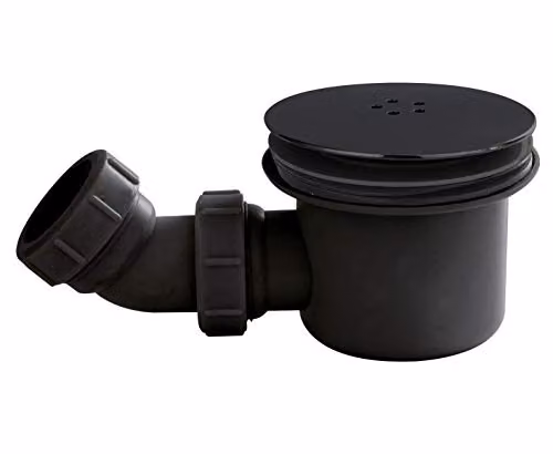 nuie STW002 Modern Easy Clean Fast Flow Wetroom Shower Waste, Matt Black, W/D/H: 9.9 x 11.6 x 11.6 cm – 2
