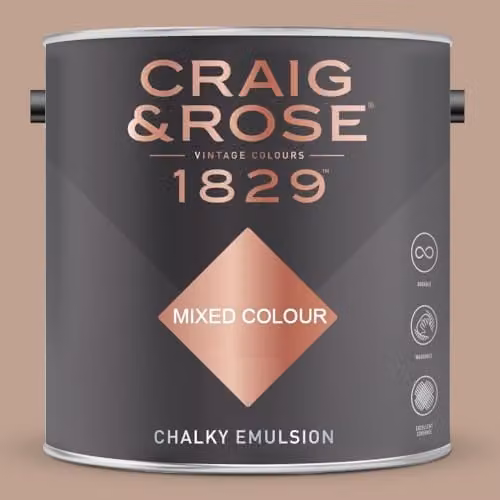 Craig & Rose 1829 Chalky Emulsion Paint in Light Umber, 2.5 l