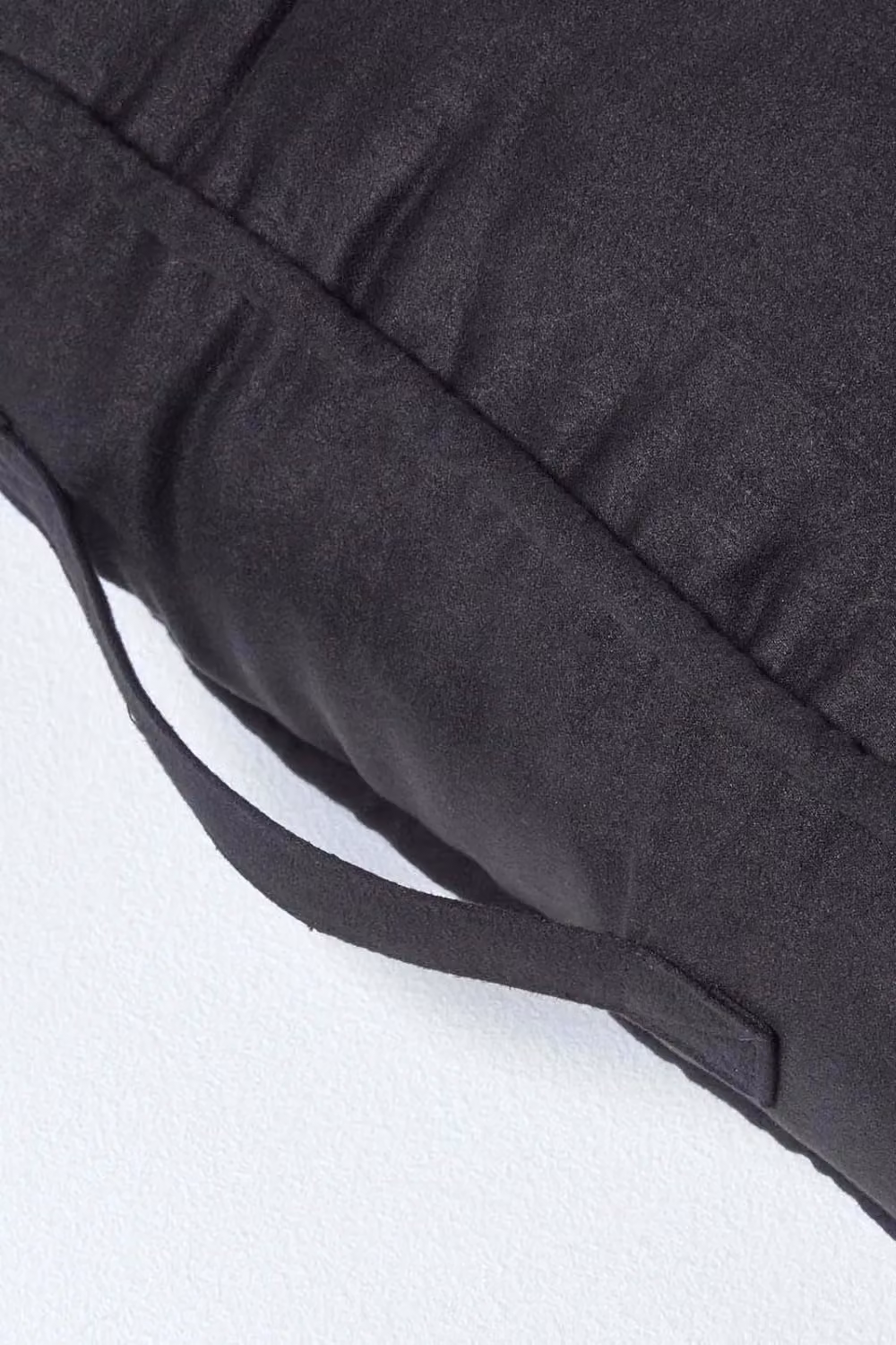 Homescapes Black Faux Suede Armchair Booster Cushion, W/D/H: 50 x 50 x 10 cm – 4