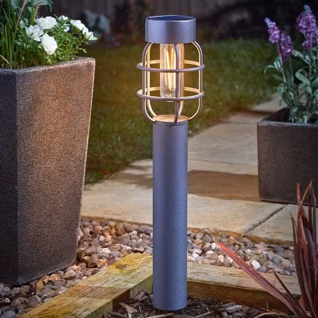 Smart Solar Anglia Solar Stake Lights, Pack of 2, Grey