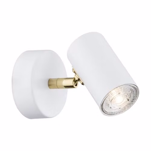 Argon18 Lagos 4209 White Wall Lamp with GU10 Bulb Holder and Glass Shade
