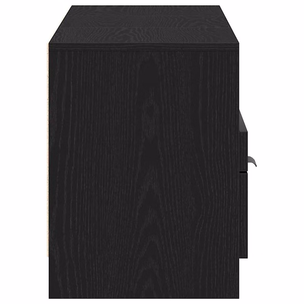 Berkfield Home Black Oak TV Cabinet in Engineered Wood, W: 150 cm, D: 45 cm, H: 33.5 cm – 4