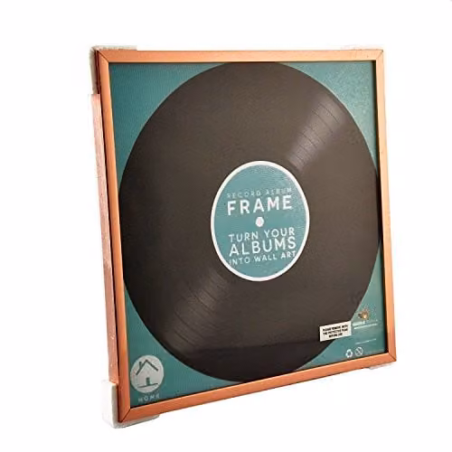 Find Me A Gift Record Album Frame in Gold and Multicolour, W/H: 32.0 x 32.0 cm – 1