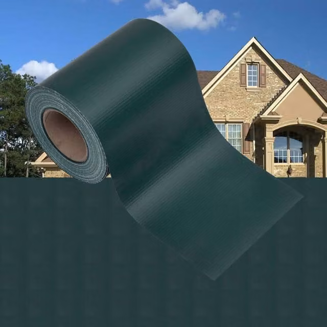 Berkfield Matte Green Semi-Transparent PVC Garden Privacy Screen Strip with Metal Clamps, 35 x 0.19 m