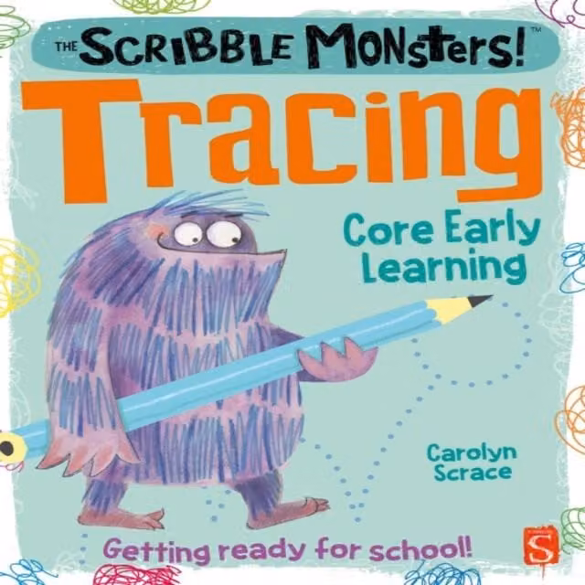 Carolyn Scrace Scribble Monsters Tracing Paperback Book in Multicolour
