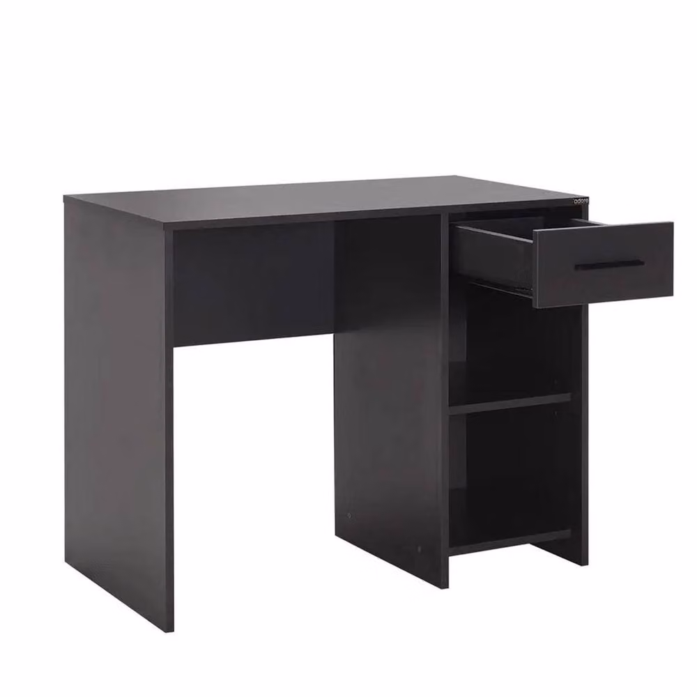 Havendro Anthracite Grey Modern Writing Desk with Single Pedestal and Metal Handles – 3