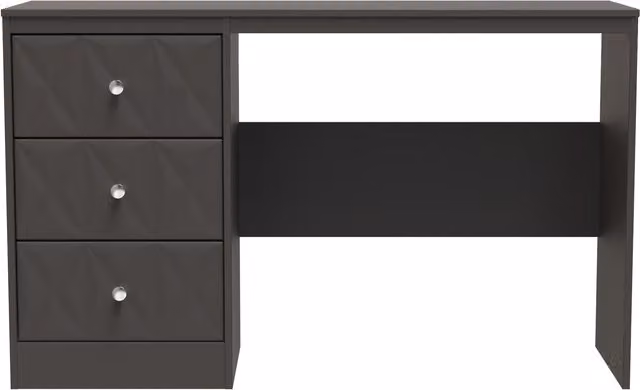 Ready Assembled 2 U Memphis 3 Drawer Desk in Dark Grey – 1