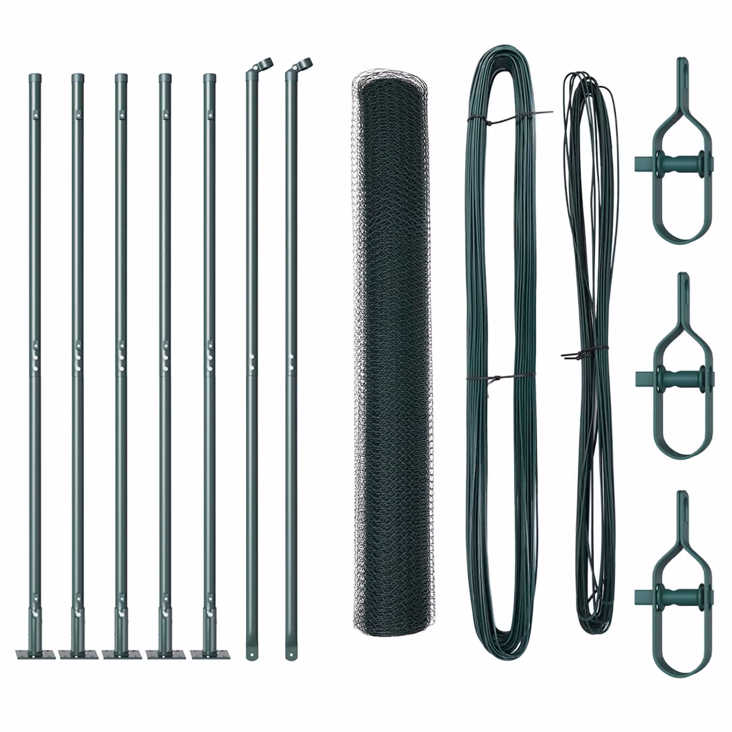 Berkfield Home Green Steel Hexagon Fence, H: 120 cm x W: 10 m – 1