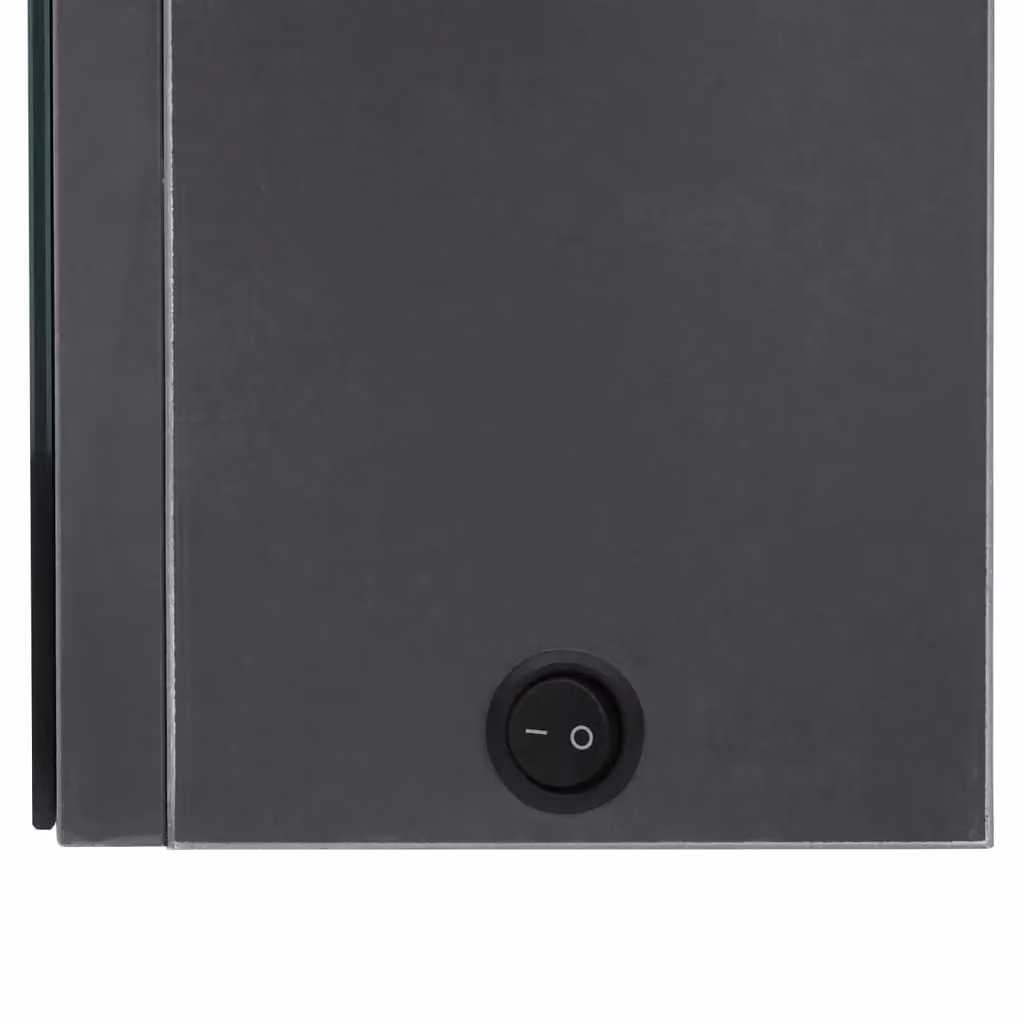 Berkfield Home Grey LED Bathroom Mirror Cabinet with Internal Shelves, W/D/H: 50 x 14 x 60 cm – 3