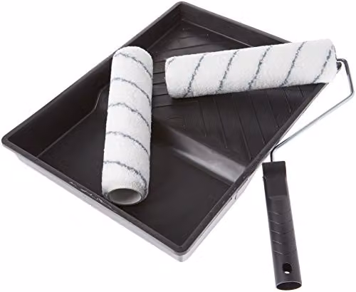 Harris 9 inch Medium Pile Roller Set with Frame and 2 White Polyester Sleeves for Water Based Paint