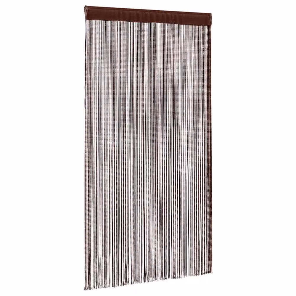Berkfield Home Brown String Curtains, 2 Pack, W: 100 cm, H: 250 cm – 3