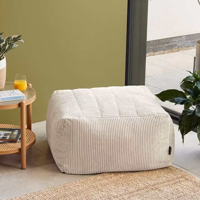 ICON Noa Bean Bag Slab in Cream Jumbo Cord – 1