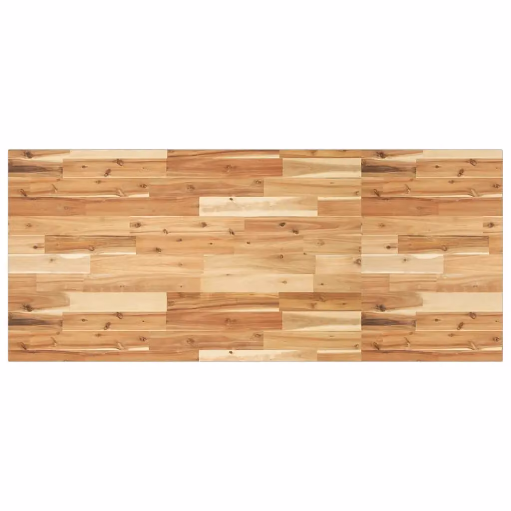 Berkfield Home Rectangular Table Top in Brown Solid Acacia Wood, W/D/H: 120 x 60 x 2 cm