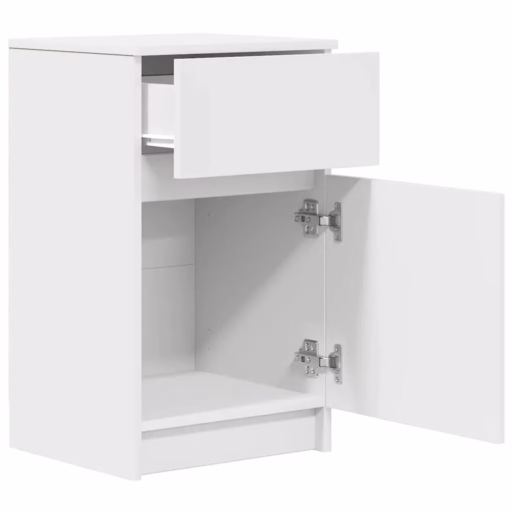 Berkfield Home White Bedside Cabinet W/D/H: 39 x 35 x 65 cm – 2