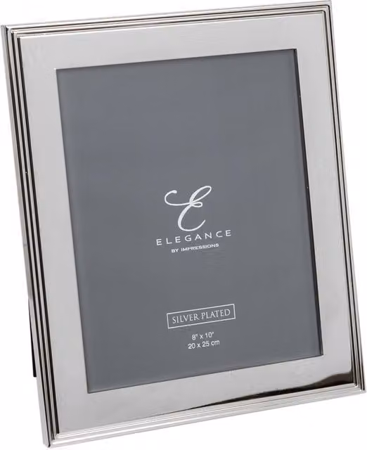 Widdop and Co Elegance Silver Plated Rib Edge Rectangular Single Photo Frame, W/H: 20.32 x 31.0 cm – 1
