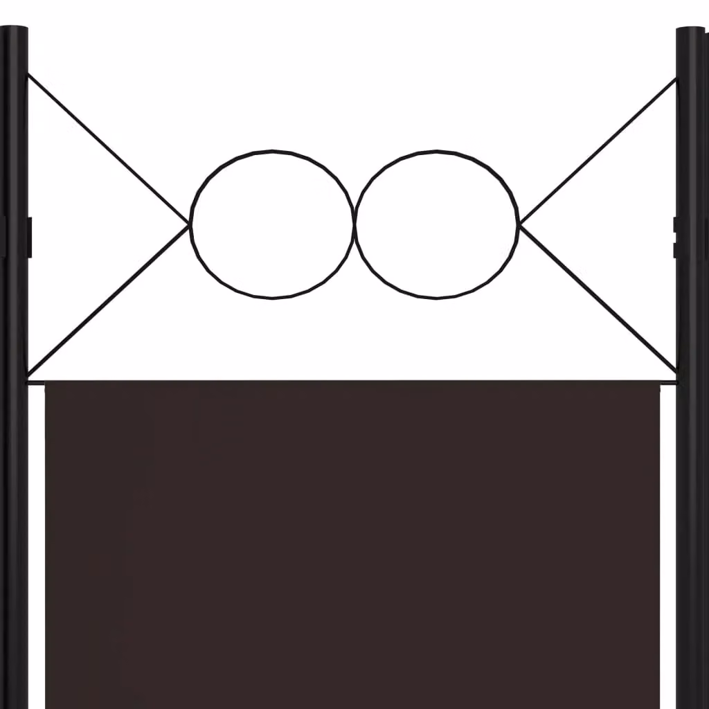 Berkfield Home 4-Panel Modern Room Divider in Brown, W/H: 160 x 180 cm – 5