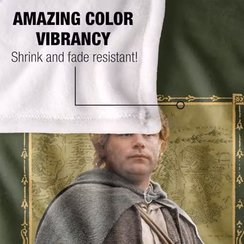Warner Bros. Lord of the Rings Samwise Silky Touch Super Soft Fleece Throw Blanket, Multicolour – 3