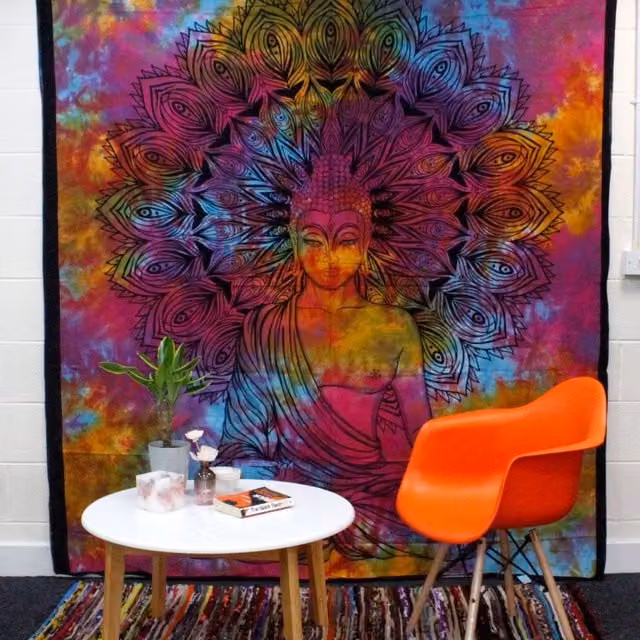 KDMK Multicolour Ethnic Cotton Bedspread and Wall Hanging