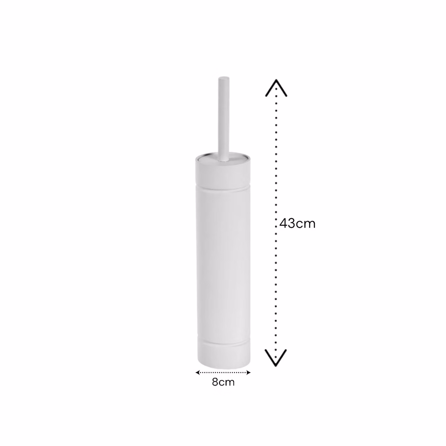 Showerdrape Draco White Slimline Freestanding Toilet Brush and Holder – 2