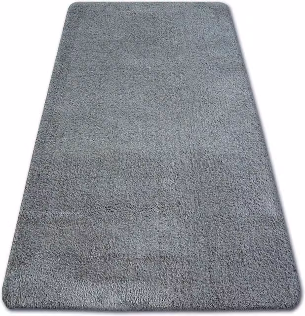 RugsX Micro Shaggy Rectangular Rug in Grey, W: 120 cm, L: 170 cm – 1