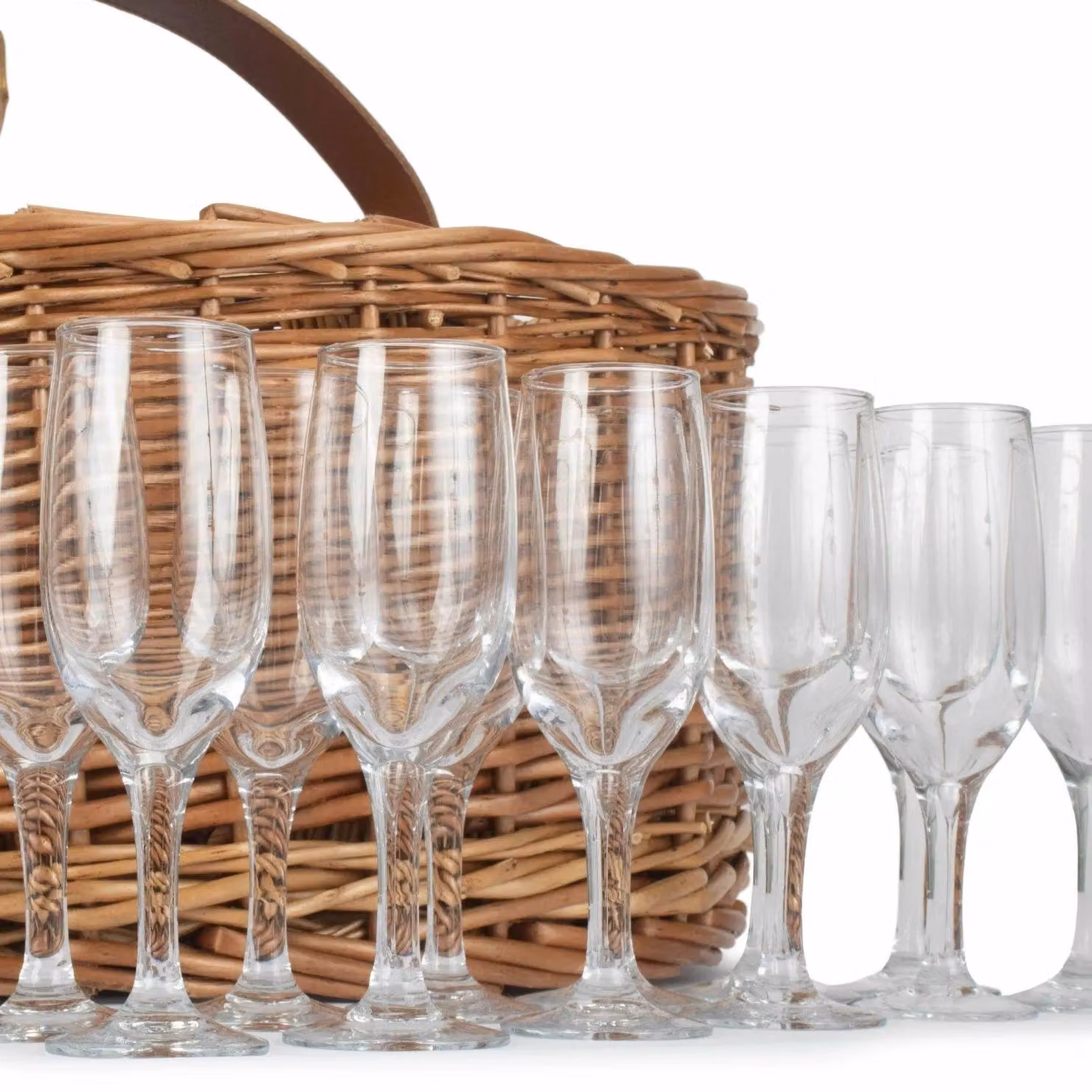 Red Hamper Wicker Garden Party Basket in Brown and Red – 4