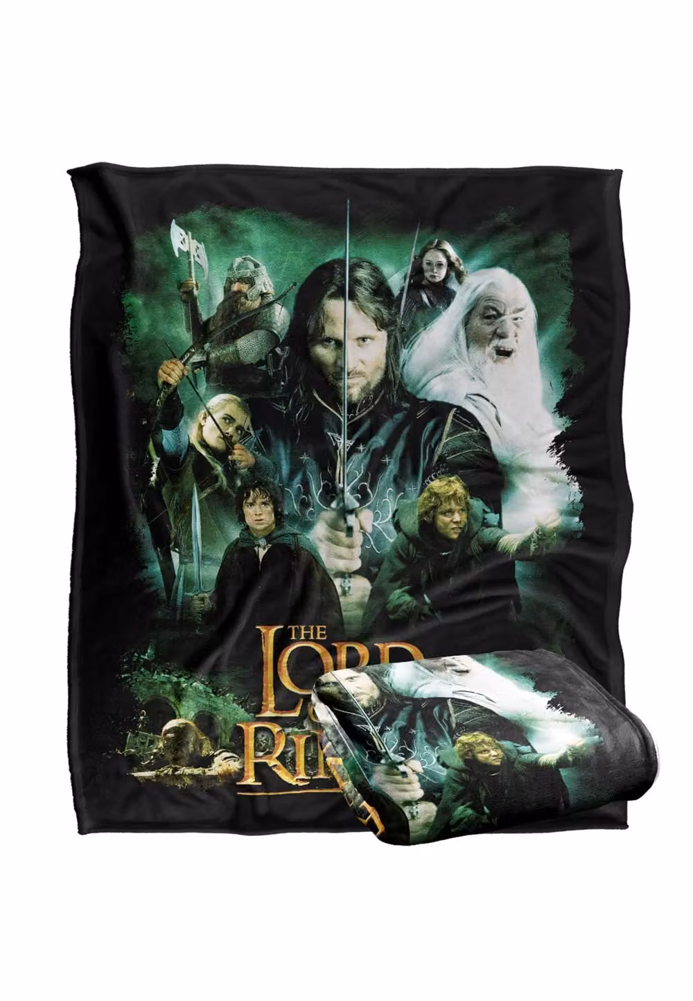 Warner Brothers Lord Of The Rings Silky Touch Super Soft Fluffy Throw Blanket, White and Multicolour, W/D/H: 152 x 127 cm – 2