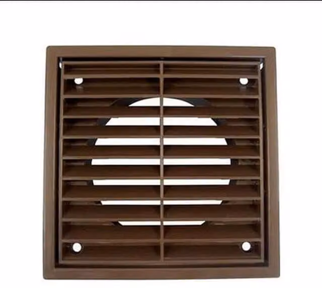 Airvent Fixed Grille 100mm in Brown Plastic