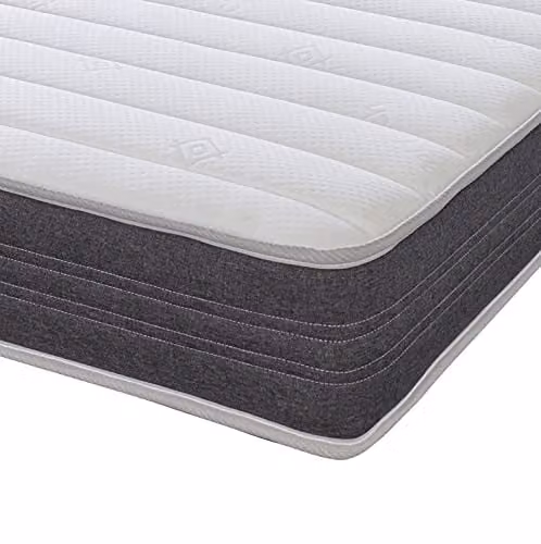 eXtreme Comfort Ltd Grey Sirocco Single Hybrid Spring and Memory Foam Mattress, H 18 cm x W 90 cm x D 190 cm – 1