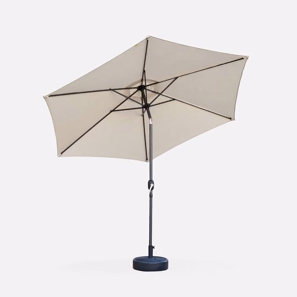 sweeek 3m Round Centre Pole Parasol in Light Sand – 2