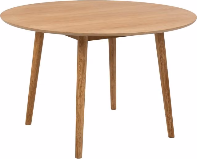 Furniture To Go A-Line Extendable Round Dining Table in Light Oak and White