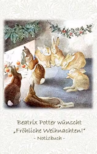 Beatrix Potter Peter Rabbit Merry Christmas Notebook, Multicolour