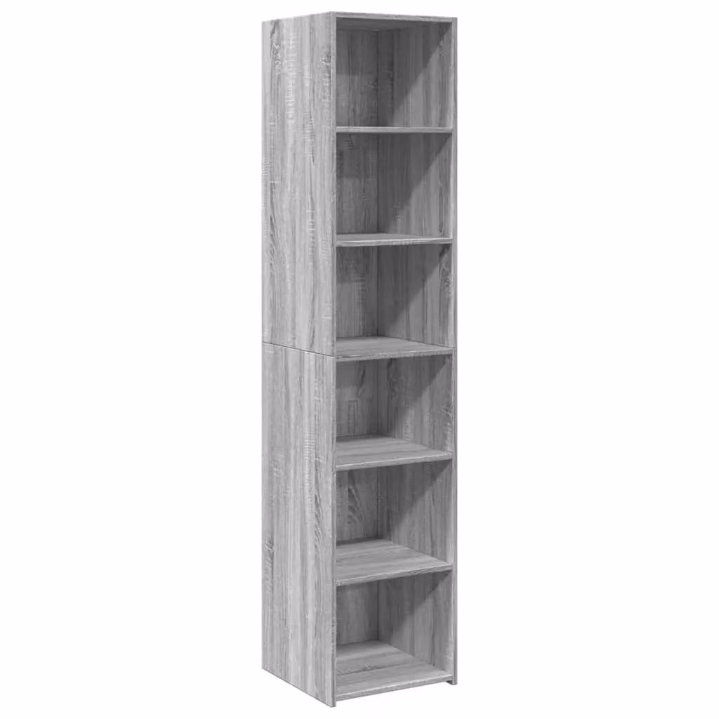 Berkfield Home Grey Sonoma Highboard in MDF, W: 40 cm, D: 41 cm, H: 185 cm