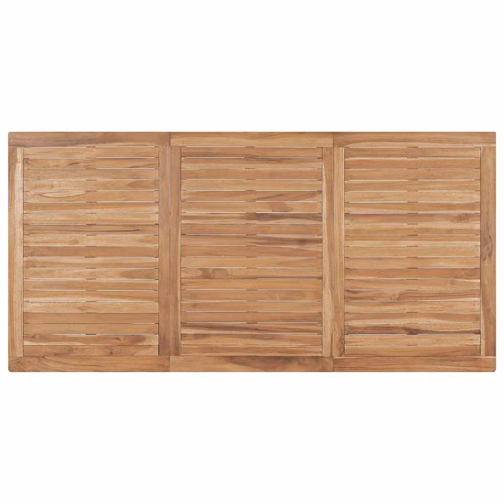 Berkfield Home Beautiful Garden Dining Table in Brown Solid Teak Wood, W/D/H: 180 x 90 x 77 cm – 2