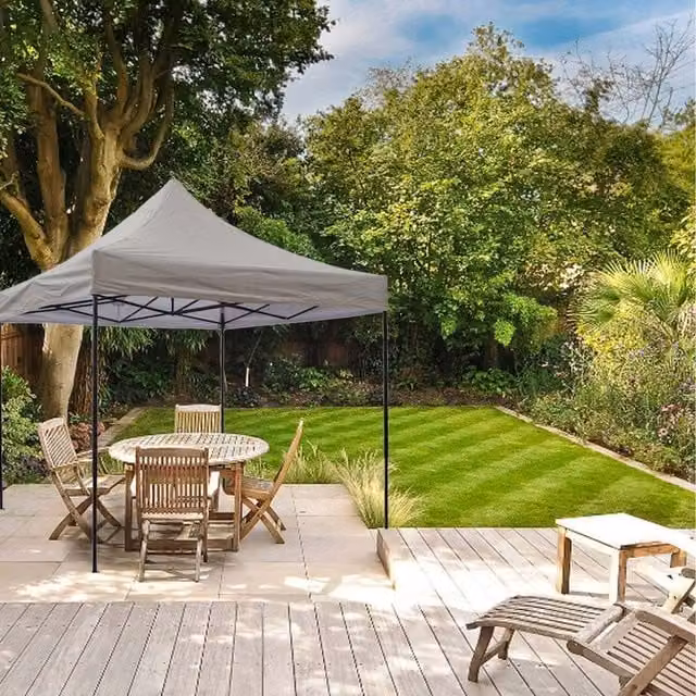 Jack Stonehouse 3x3 m Silver Lined Pop-Up Gazebo in Light Grey