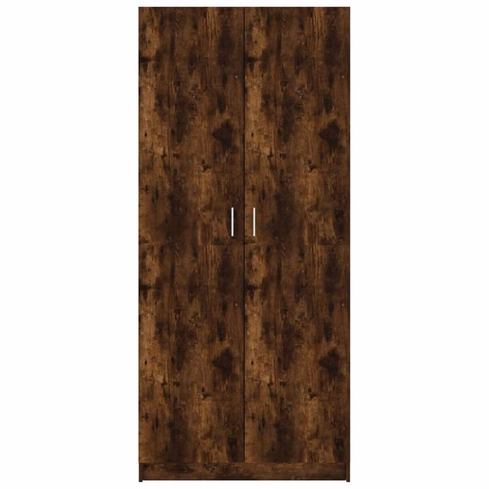 Berkfield Home Smoked Oak Wardrobe in Brown, W/D/H: 80 x 50 x 180 cm – 3