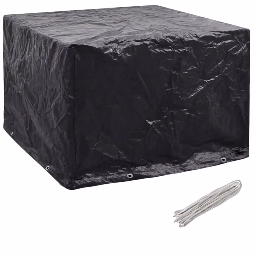Berkfield Home Garden Furniture Cover with 8 Eyelets, Black, W/D/H: 122 x 112 x 98 cm – 2