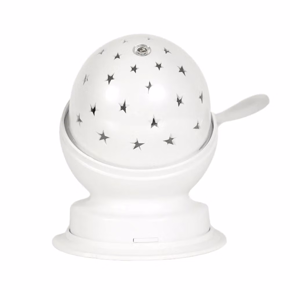 ValueLights Aurora Starry Sky Projector Rotating LED Bedside Night Light in White – 2