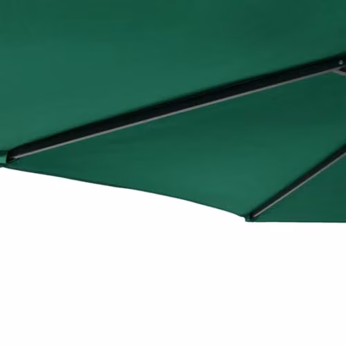 vidaXL Garden Parasol with Steel Pole and Polyester Canopy, Green, W: 225 cm, D: 225 cm, H: 212 cm – 4