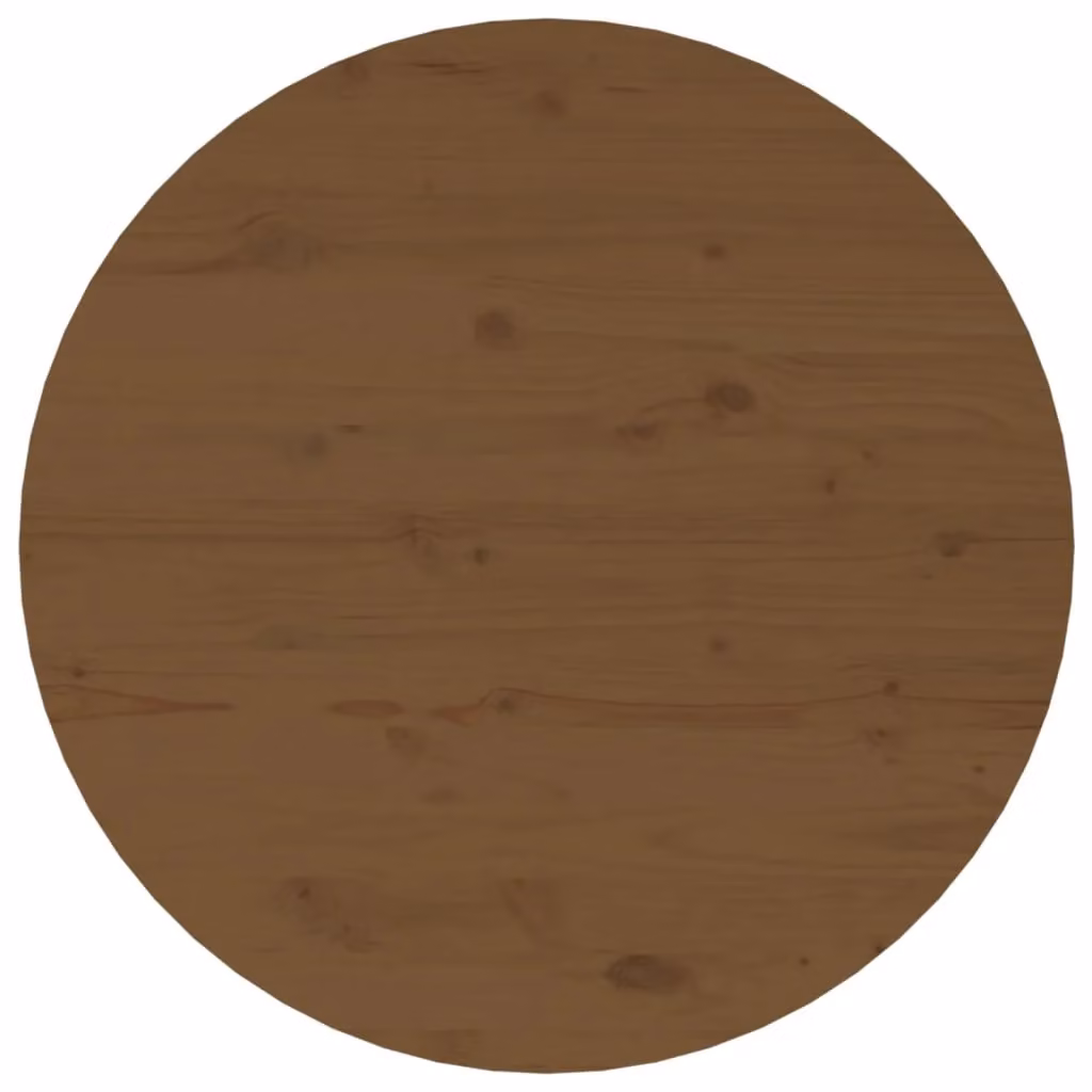 Berkfield Home Round Solid Wood Pine Coffee Table in Honey Brown, Diameter: 55 cm, Height: 45 cm – 5