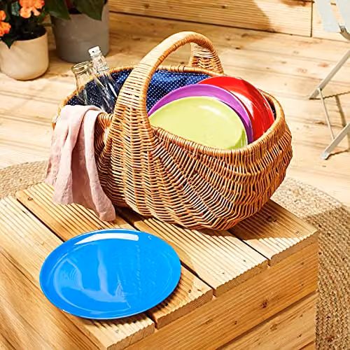 Colourworks Melamine Dinner Plates, Multi-Colour, Set of Four, Diameter: 28 cm – 2