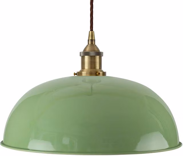 SE Home Worcester Pendant Light in Mint Green and Antique Brass