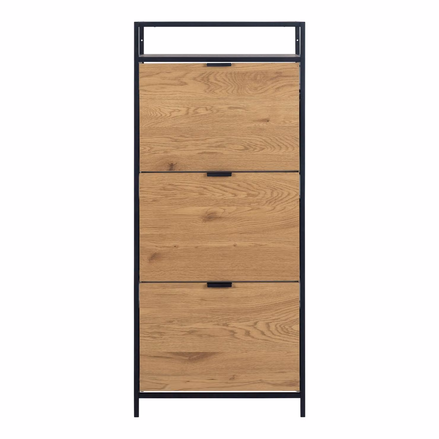 Furniture To Go Seaford Modern Shoe Cabinet in Black and Oak – 2