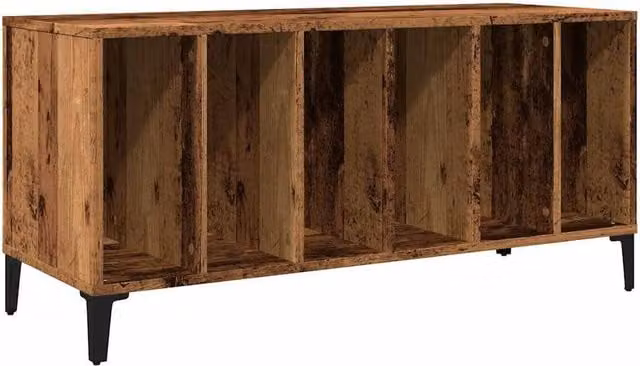 Berkfield Home Industrial Record Cabinet in Brown, W/D/H: 100 x 38 x 48 cm