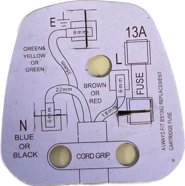 ShaniTech 13A Fused UK Mains Plugs, White, Pack of 4